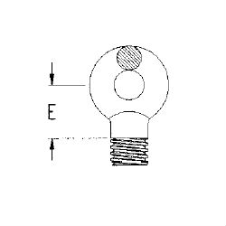 A technical drawing of formed eyebolts by Paducah Rigging
