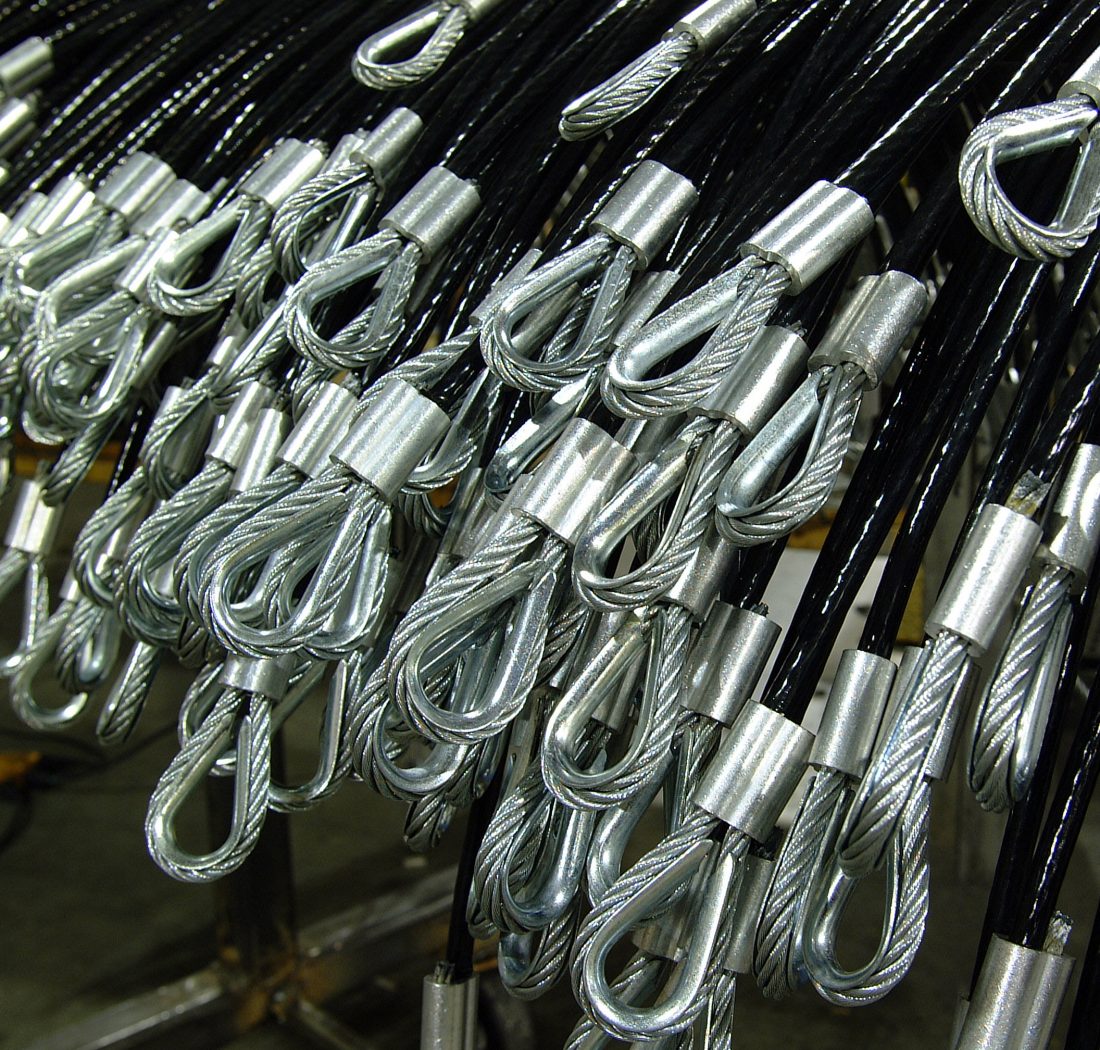 The ends of steel wire rope available at Paducah Rigging